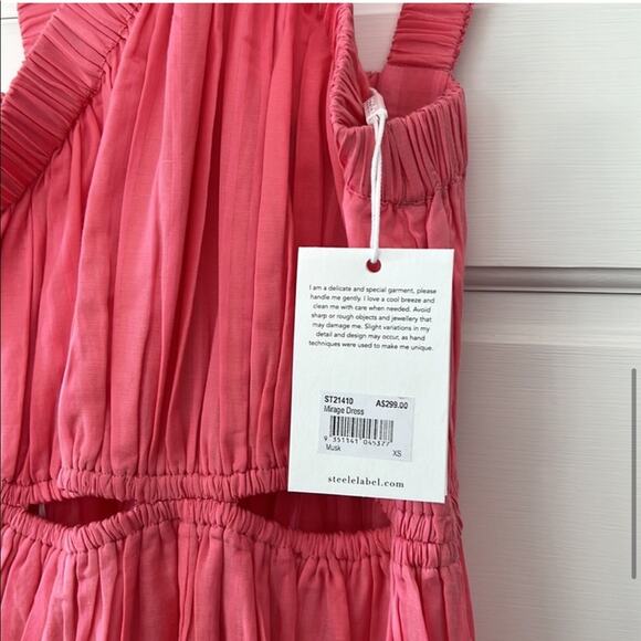 NWT Anthropologie Steele Pink Cutout Dress - Picture 11 of 11